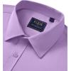 imageJVER Mens Short Sleeve Dress Shirts Stretch Casual Button Down Shirts with Pocket for Business WeddingLavender