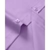 imageJVER Mens Short Sleeve Dress Shirts Stretch Casual Button Down Shirts with Pocket for Business WeddingLavender