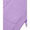 imageJVER Mens Short Sleeve Dress Shirts Stretch Casual Button Down Shirts with Pocket for Business WeddingLavender