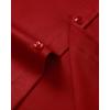 imageJVER Mens Short Sleeve Dress Shirts Stretch Casual Button Down Shirts with Pocket for Business WeddingRed