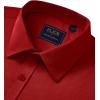 imageJVER Mens Short Sleeve Dress Shirts Stretch Casual Button Down Shirts with Pocket for Business WeddingRed