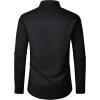 imageJVER Mens Dress Shirts Long Sleeve Solid Formal Shirt Stretch Business Casual Wedding Button Down ShirtsBlack