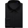imageJVER Mens Dress Shirts Long Sleeve Solid Formal Shirt Stretch Business Casual Wedding Button Down ShirtsBlack