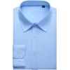 imageJVER Mens Dress Shirts Long Sleeve Solid Formal Shirt Stretch Business Casual Wedding Button Down ShirtsBlue