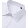 imageJVER Mens Dress Shirts Long Sleeve Solid Formal Shirt Stretch Business Casual Wedding Button Down ShirtsWhite
