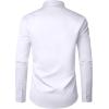 imageJVER Mens Dress Shirts Long Sleeve Solid Formal Shirt Stretch Business Casual Wedding Button Down ShirtsWhite