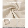 imageJVER Mens Linen Shirt Short Sleeve Button Down Shirts Lightweight Summer Beach Vacation Casual Tops with PocketBeige