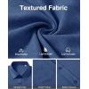 imageJVER Mens Linen Shirt Short Sleeve Button Down Shirts Lightweight Summer Beach Vacation Casual Tops with PocketDark Blue