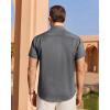 imageJVER Mens Linen Shirt Short Sleeve Button Down Shirts Lightweight Summer Beach Vacation Casual Tops with PocketGrey