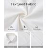 imageJVER Mens Linen Shirt Short Sleeve Button Down Shirts Lightweight Summer Beach Vacation Casual Tops with PocketWhite