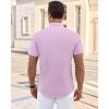 imageJVER Mens Short Sleeve Dress Shirts Wrinkle Free Casual Button Down Shirt Summer Stretch Formal Shirt with PocketLavender Purple