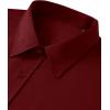 imageJVER Mens Dress Shirts Stretch Stain Shield Button Down Shirt Solid Formal Business Casual Long Sleeve Shirt with PocketBurgundy
