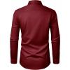 imageJVER Mens Dress Shirts Stretch Stain Shield Button Down Shirt Solid Formal Business Casual Long Sleeve Shirt with PocketBurgundy
