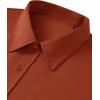 imageJVER Mens Dress Shirts Stretch Stain Shield Button Down Shirt Solid Formal Business Casual Long Sleeve Shirt with PocketBurnt Orange