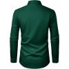 imageJVER Mens Dress Shirts Stretch Stain Shield Button Down Shirt Solid Formal Business Casual Long Sleeve Shirt with PocketGreen