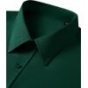 imageJVER Mens Dress Shirts Stretch Stain Shield Button Down Shirt Solid Formal Business Casual Long Sleeve Shirt with PocketGreen