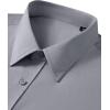 imageJVER Mens Dress Shirts Stretch Stain Shield Button Down Shirt Solid Formal Business Casual Long Sleeve Shirt with PocketGrey