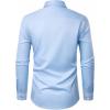 imageJVER Mens Dress Shirts Stretch Stain Shield Button Down Shirt Solid Formal Business Casual Long Sleeve Shirt with PocketLight Blue