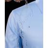 imageJVER Mens Dress Shirts Stretch Stain Shield Button Down Shirt Solid Formal Business Casual Long Sleeve Shirt with PocketLight Blue