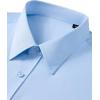 imageJVER Mens Dress Shirts Stretch Stain Shield Button Down Shirt Solid Formal Business Casual Long Sleeve Shirt with PocketLight Blue