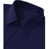 imageJVER Mens Dress Shirts Stretch Stain Shield Button Down Shirt Solid Formal Business Casual Long Sleeve Shirt with PocketNavy Blue
