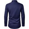 imageJVER Mens Dress Shirts Stretch Stain Shield Button Down Shirt Solid Formal Business Casual Long Sleeve Shirt with PocketNavy Blue