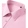 imageJVER Mens Dress Shirts Stretch Stain Shield Button Down Shirt Solid Formal Business Casual Long Sleeve Shirt with PocketPink