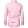 imageJVER Mens Dress Shirts Stretch Stain Shield Button Down Shirt Solid Formal Business Casual Long Sleeve Shirt with PocketPink