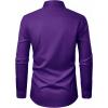 imageJVER Mens Dress Shirts Stretch Stain Shield Button Down Shirt Solid Formal Business Casual Long Sleeve Shirt with PocketPurple
