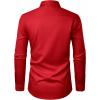 imageJVER Mens Dress Shirts Stretch Stain Shield Button Down Shirt Solid Formal Business Casual Long Sleeve Shirt with PocketRed