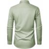 imageJVER Mens Dress Shirts Stretch Stain Shield Button Down Shirt Solid Formal Business Casual Long Sleeve Shirt with PocketSage Green