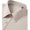 imageJVER Mens Dress Shirts Stretch Stain Shield Button Down Shirt Solid Formal Business Casual Long Sleeve Shirt with PocketTan