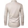 imageJVER Mens Dress Shirts Stretch Stain Shield Button Down Shirt Solid Formal Business Casual Long Sleeve Shirt with PocketTan