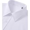 imageJVER Mens Dress Shirts Stretch Stain Shield Button Down Shirt Solid Formal Business Casual Long Sleeve Shirt with PocketWhite