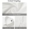 imageJVER Mens Linen Shirts Casual Short Sleeve Button Down Shirt Beach Vacation Cruise Summer Wedding Cotton TopsCream White