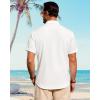 imageJVER Mens Linen Shirts Casual Short Sleeve Button Down Shirt Beach Vacation Cruise Summer Wedding Cotton TopsCream White