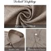 imageJVER Mens Linen Shirts Casual Short Sleeve Button Down Shirt Beach Vacation Cruise Summer Wedding Cotton TopsKhaki