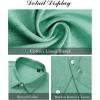 imageJVER Mens Linen Shirts Casual Short Sleeve Button Down Shirt Beach Vacation Cruise Summer Wedding Cotton TopsMint Green