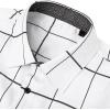 imageJVER Mens Plaid Casual Long Sleeve Stretch Dress Shirt WrinkleFree Regular Fit Button Down Shirts