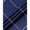 imageJVER Mens Plaid Printed Casual Button Down Shirts WrinkleFree Long Sleeve Dress Shirt Blue Large