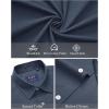imageJVER Mens Short Sleeve Button Down Shirt Stretch Business Casual Dress Shirts Solid Summer Wedding Prom TopsGrey Blue