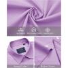 imageJVER Mens Short Sleeve Button Down Shirt Stretch Business Casual Dress Shirts Solid Summer Wedding Prom TopsLavender Purple