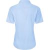 imageJVER Womens Button Down Shirts Stretch Wrinkle Free Formal Short Sleeve Dress Shirt Summer Work Blouses Business Casual TopsBlue