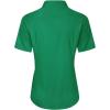 imageJVER Womens Button Down Shirts Stretch Wrinkle Free Formal Short Sleeve Dress Shirt Summer Work Blouses Business Casual TopsGreen