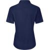 imageJVER Womens Button Down Shirts Stretch Wrinkle Free Formal Short Sleeve Dress Shirt Summer Work Blouses Business Casual TopsNavy Blue