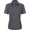 imageJVER Womens Button Down Shirts Stretch Wrinkle Free Formal Short Sleeve Dress Shirt Summer Work Blouses Business Casual TopsGrey