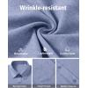 imageJVER Mens Button Down Short Sleeve Shirts Summer Beach Vacation Untucked Casual Tops Wrinkle Resistant Linen ShirtBlue