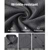 imageJVER Mens Button Down Short Sleeve Shirts Summer Beach Vacation Untucked Casual Tops Wrinkle Resistant Linen ShirtGrey