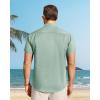 imageJVER Mens Button Down Short Sleeve Shirts Summer Beach Vacation Untucked Casual Tops Wrinkle Resistant Linen ShirtMint Green