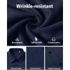 imageJVER Mens Button Down Short Sleeve Shirts Summer Beach Vacation Untucked Casual Tops Wrinkle Resistant Linen ShirtNavy Blue